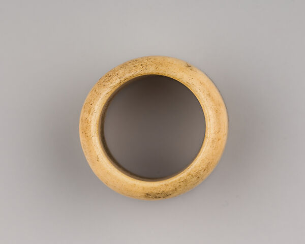 Bone, Light Brown Archer's Ring, Bone, Chinese