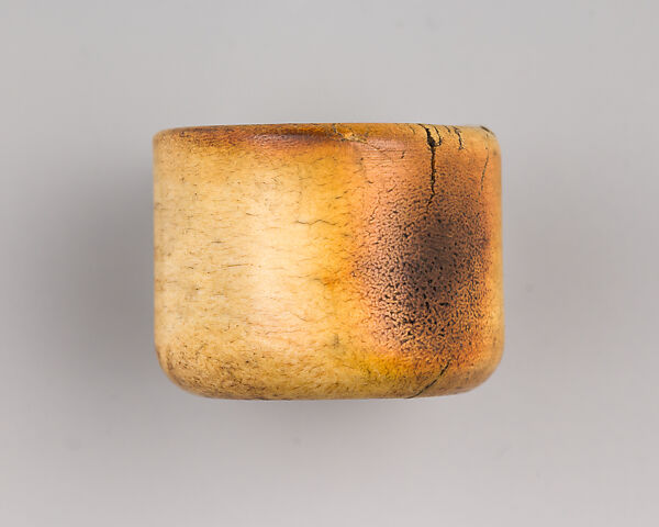 Bone, Light Brown Archer's Ring, Bone, Chinese 