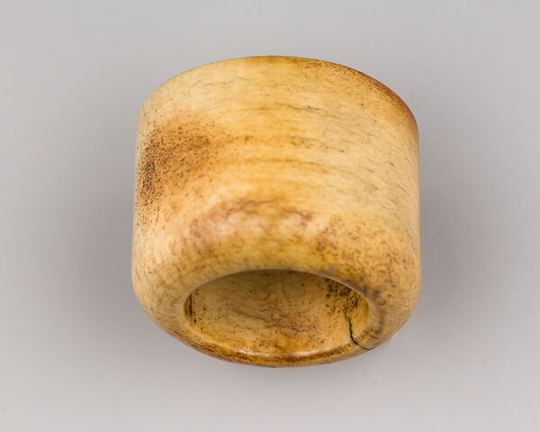 Bone, Light Brown Archer's Ring, Bone, Chinese