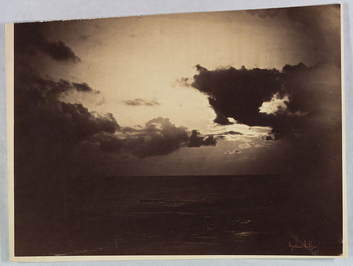 Étude de nuages, Gustave Le Gray (French, 1820–1884), Albumen silver print from glass negatives 