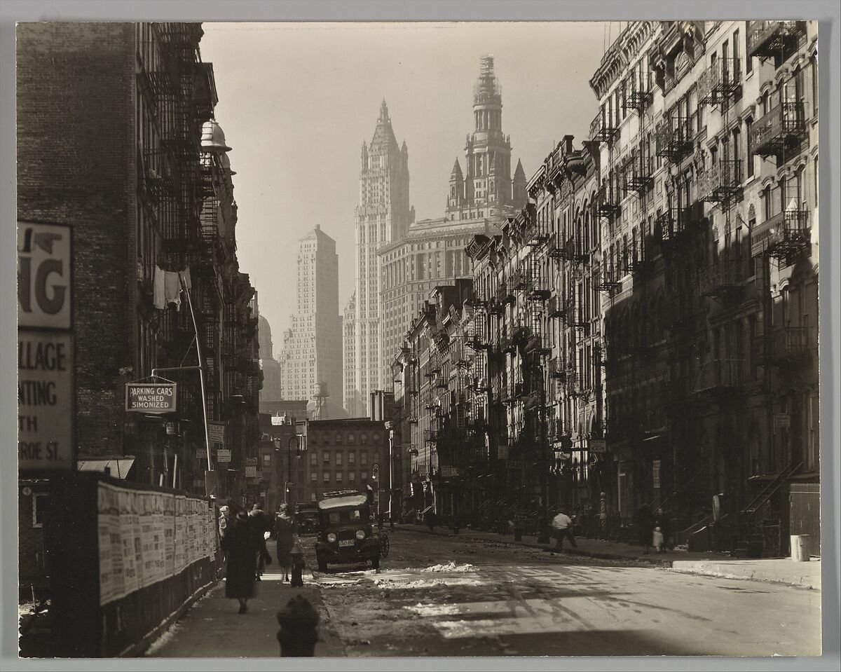 Henry Street from Market, Looking West, Manhattan, Berenice Abbott  American, Gelatin silver print