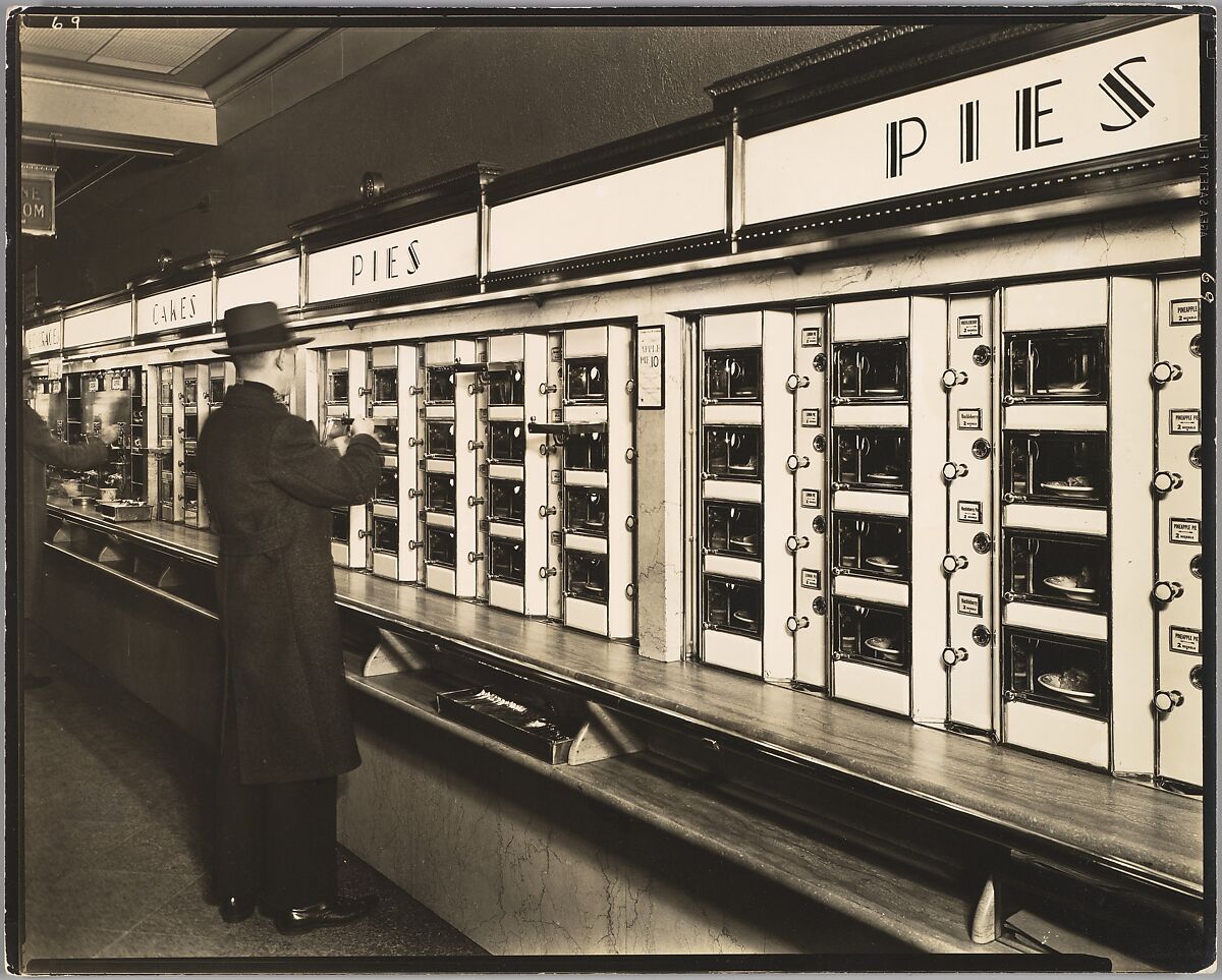 Automat, 977 Eighth Avenue, Manhattan, Berenice Abbott (American, Springfield, Ohio 1898–1991 Monson, Maine), Gelatin silver print 