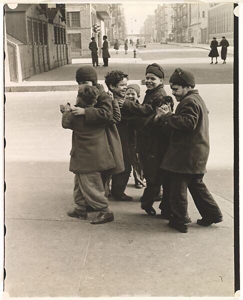 [Thanksgiving, Boys Dancing, New York], Helen Levitt (American, 1913–2009), Gelatin silver print 