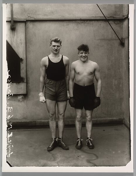 Boxers. Paul Röderstein and Hein Hesse. Köln., August Sander (German, 1876–1964), Gelatin silver print 