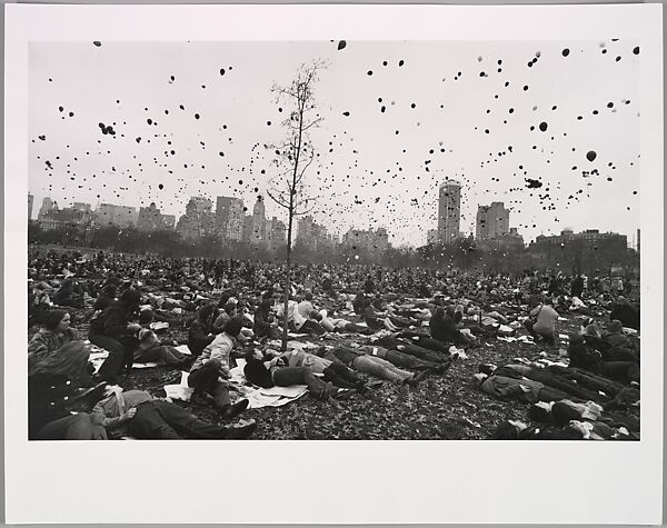 Peace Demonstration, Central Park, New York, Garry Winogrand (American, New York 1928–1984 Tijuana, Mexico), Gelatin silver print 