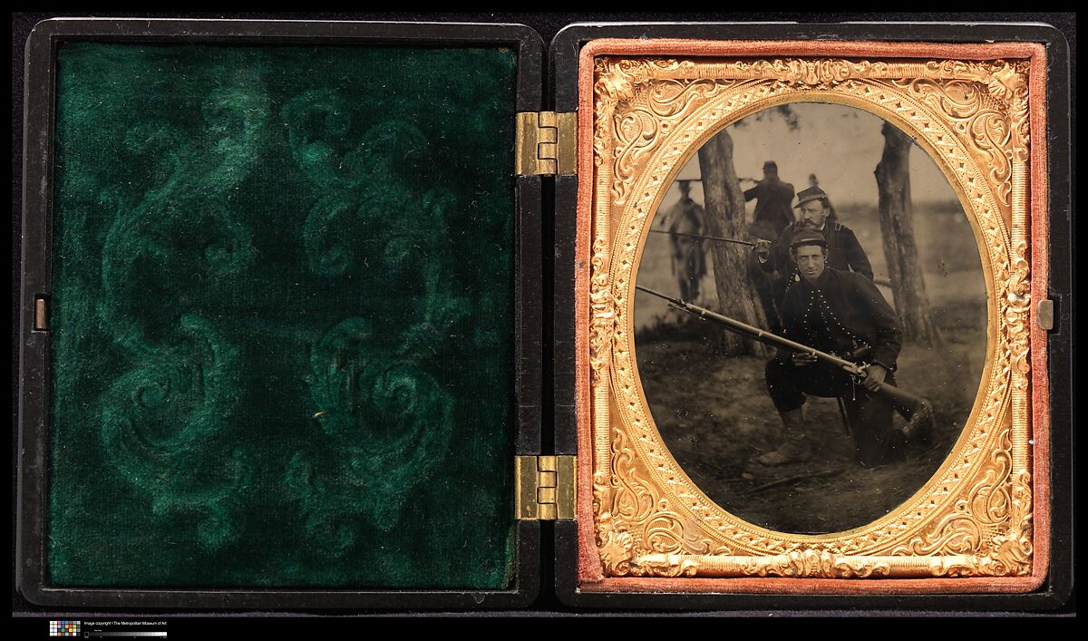 [Pennsylvania Zouave Soldiers in Field], Unknown (American), Tintype 