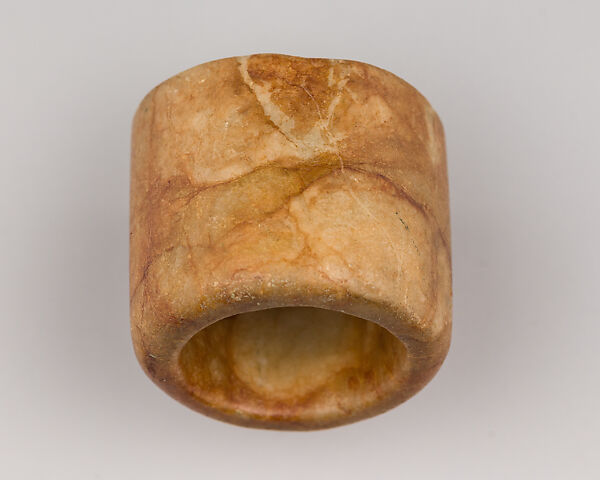 Very Thin Archer's Ring of Mottled Stone, Stone, Chinese