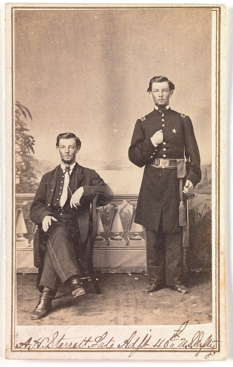 Alonzo H. Sterrett, Late Adjutant, Fortieth U.S. Infantry, Hall &amp; Company&#39;s Photograph Gallery (American, active Nashville, Tennessee, 1860s), Albumen silver print from glass negative 