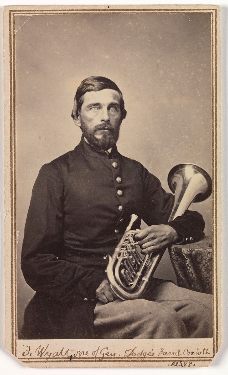 Frank Wyatt, One of General Dodge's Band, Corinth, Mississippi, George W. Armstead (American, 1833–1912), Albumen silver print from glass negative 