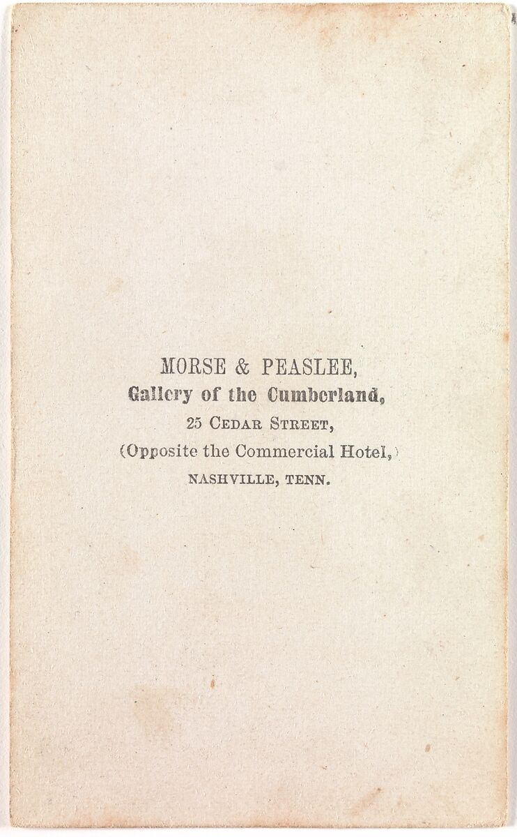 Sergeant John Lincoln Clem, The Drummer Boy of Chickamauga, Morse &amp; Peaslee, Gallery of the Cumberland (Active Nashville, Tennessee, 1861–65), Albumen silver print from glass negative