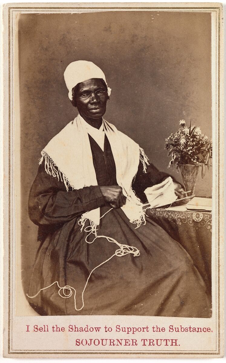 Sojourner Truth, "I Sell the Shadow to Support the Substance", Unknown (American), Albumen silver print from glass negative 