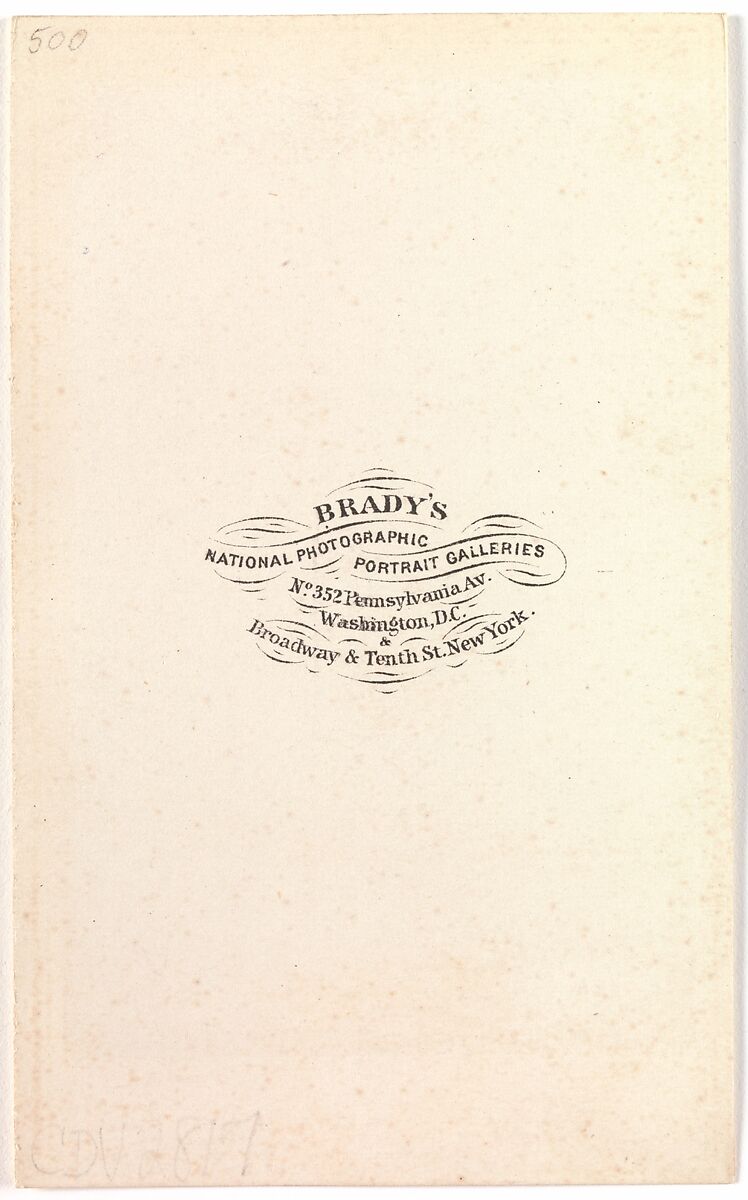 [Major General William Tecumseh Sherman Wearing Mourning Armband], Brady &amp; Co. (American, active 1840s–1880s), Albumen silver print from glass negative