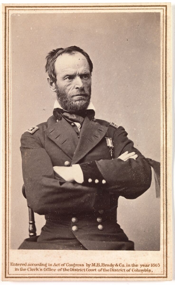[Major General William Tecumseh Sherman Wearing Mourning Armband], Brady &amp; Co. (American, active 1840s–1880s), Albumen silver print from glass negative 