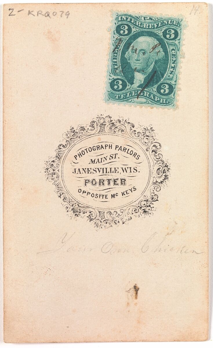 [Young Woman with Beckers Tabletop Stereoscope], Porter Photograph Parlors (American, active Janesville, Wisconsin, 1860s), Albumen silver print from glass negative