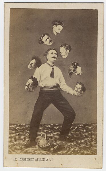 [Man Juggling His Own Head], Saint Thomas D&#39;Aquin, Albumen silver print from glass negative 