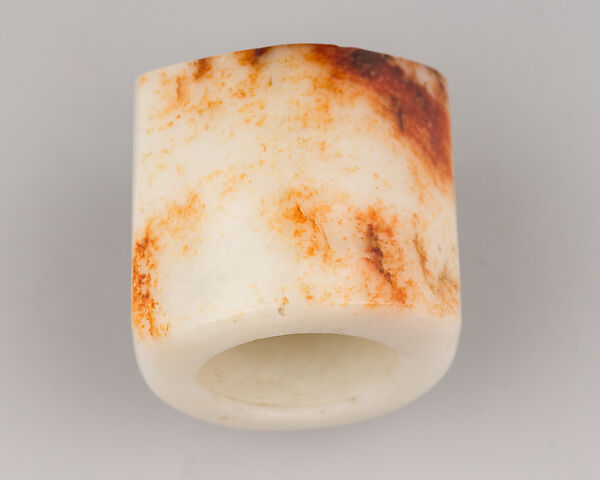 White and Red Archer's Ring, Nephrite, Chinese