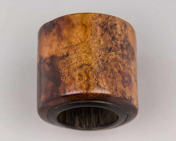 Mottled Wood Archer's Ring, Wood, Chinese