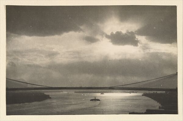 [The East River and the Brooklyn Bridge, Seen from the Span of the Manhattan Bridge, New York City]