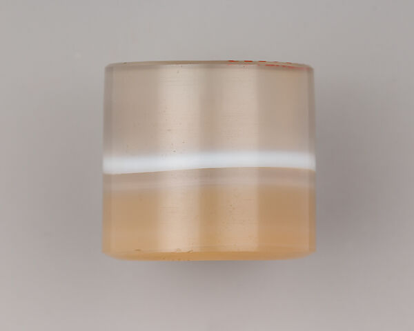 Agate Archer's Ring with White Band at Middle, Agate, Chinese 
