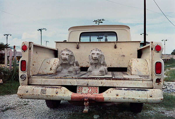 Untitled (Stone Lions in Truck Bed), William Eggleston (American, born Memphis, Tennessee, 1939), Dye transfer print 