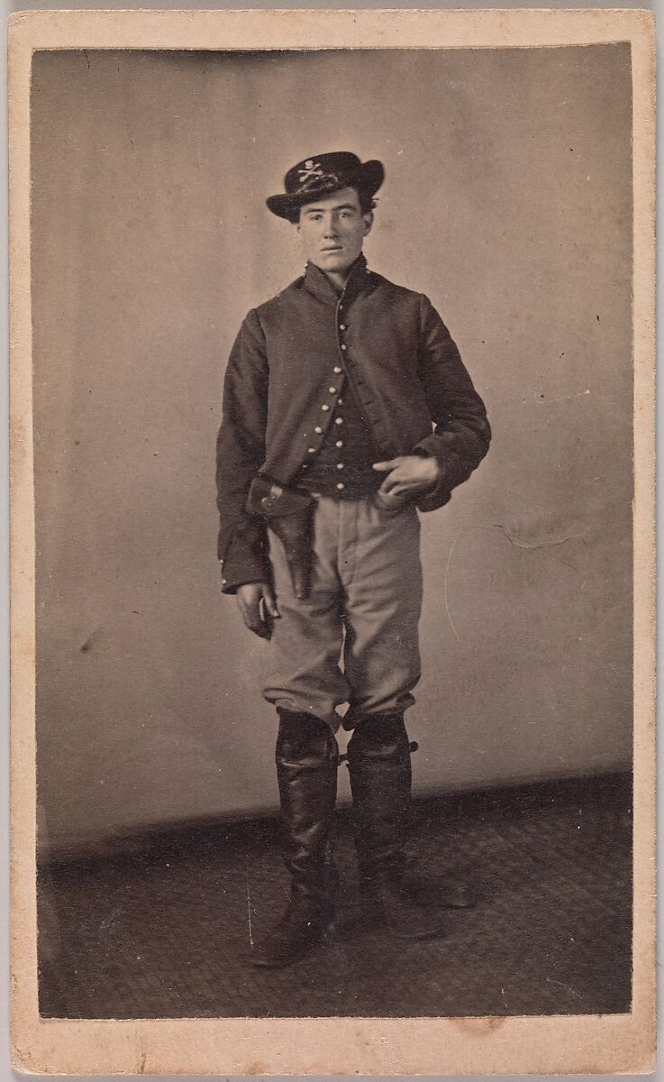 [Union Cavalry Soldier with Pistol in Holster], Tappin&#39;s Photograph Art Gallery (American, active 1860s), Albumen silver print from glass negative 