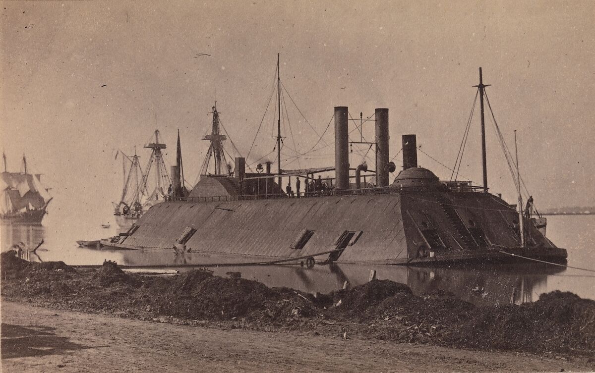 Iron Clad "Essex," Baton Rouge, Louisiana, Attributed to McPherson &amp; Oliver (American, active New Orleans and Baton Rouge, Louisiana, 1860s), Albumen silver print from glass negative 
