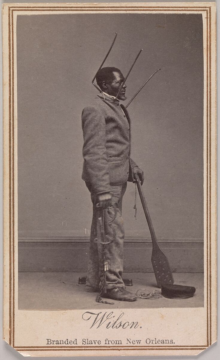 Wilson, Branded Slave from New Orleans, Charles Paxson (American, active New York, 1860s), Albumen silver print from glass negative 