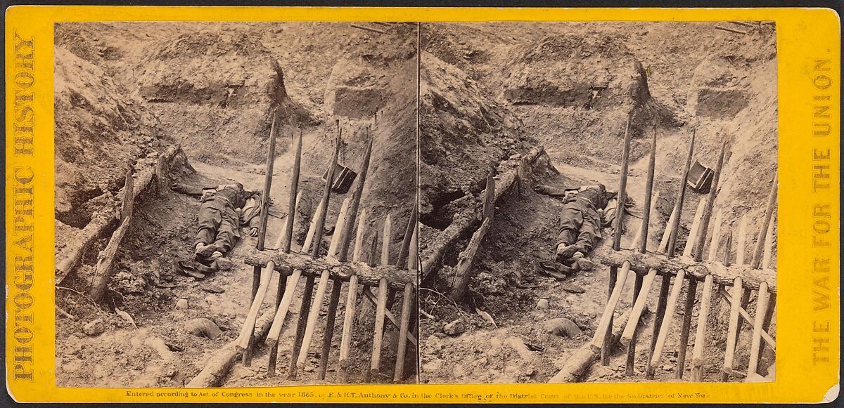 Covered Ways inside the Rebel Fort Mahone, Called by the Soldiers "Fort Damnation," Petersburgh, Virginia, Thomas C. Roche (American, 1826–1895), Albumen silver print from glass negative 