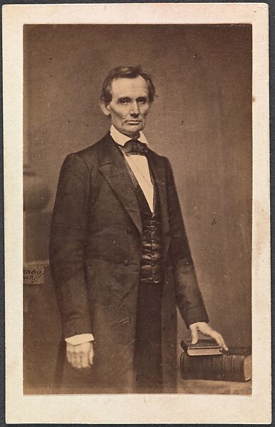 Abraham Lincoln, Mathew B. Brady (American, born Ireland, 1823?–1896 New York), Albumen silver print from glass negative 