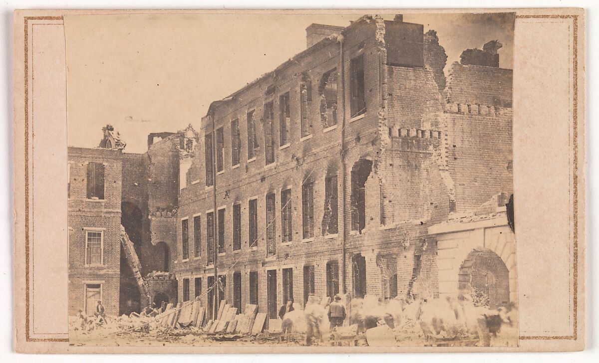 The Evacuation of Fort Sumter, April 1861, J. M. Osborn (American, active Charleston, South Carolina, 1850s–1860s), Albumen silver print from glass negative 