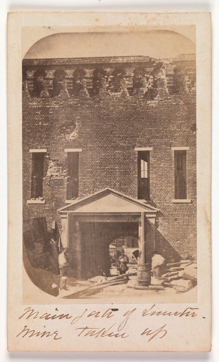 The Evacuation of Fort Sumter, April 1861, Edward Anthony (American, 1818–1888), Albumen silver print from glass negative 