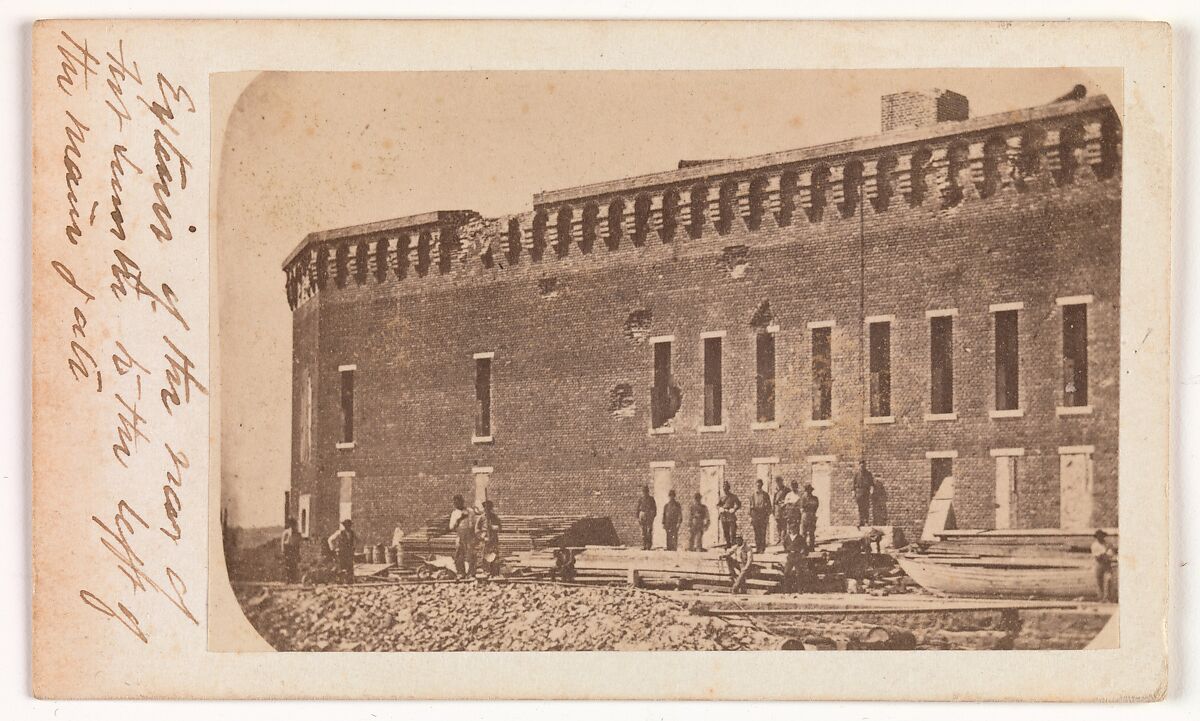 The Evacuation of Fort Sumter, April 1861, Edward Anthony (American, 1818–1888), Albumen silver print from glass negative 