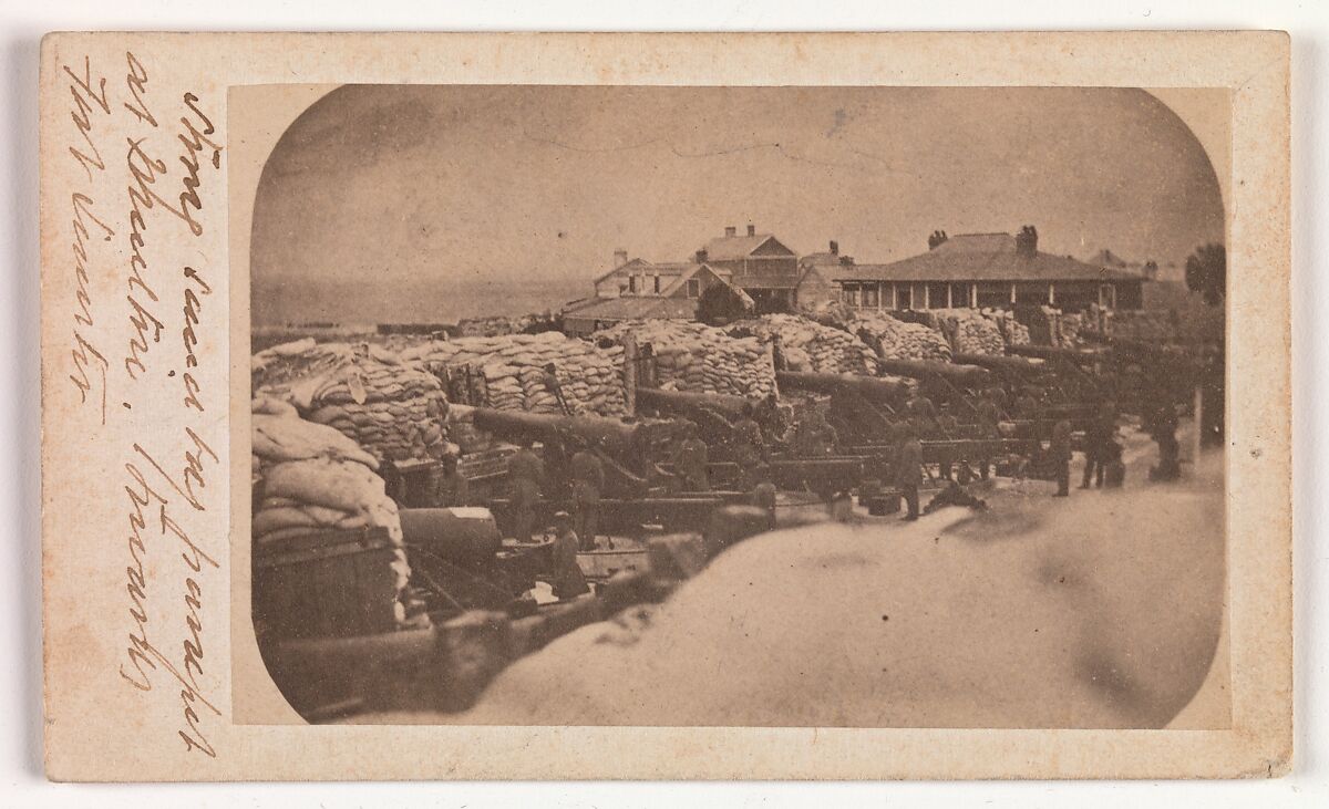 The Evacuation of Fort Sumter, April 1861, Edward Anthony (American, 1818–1888), Albumen silver print from glass negative 