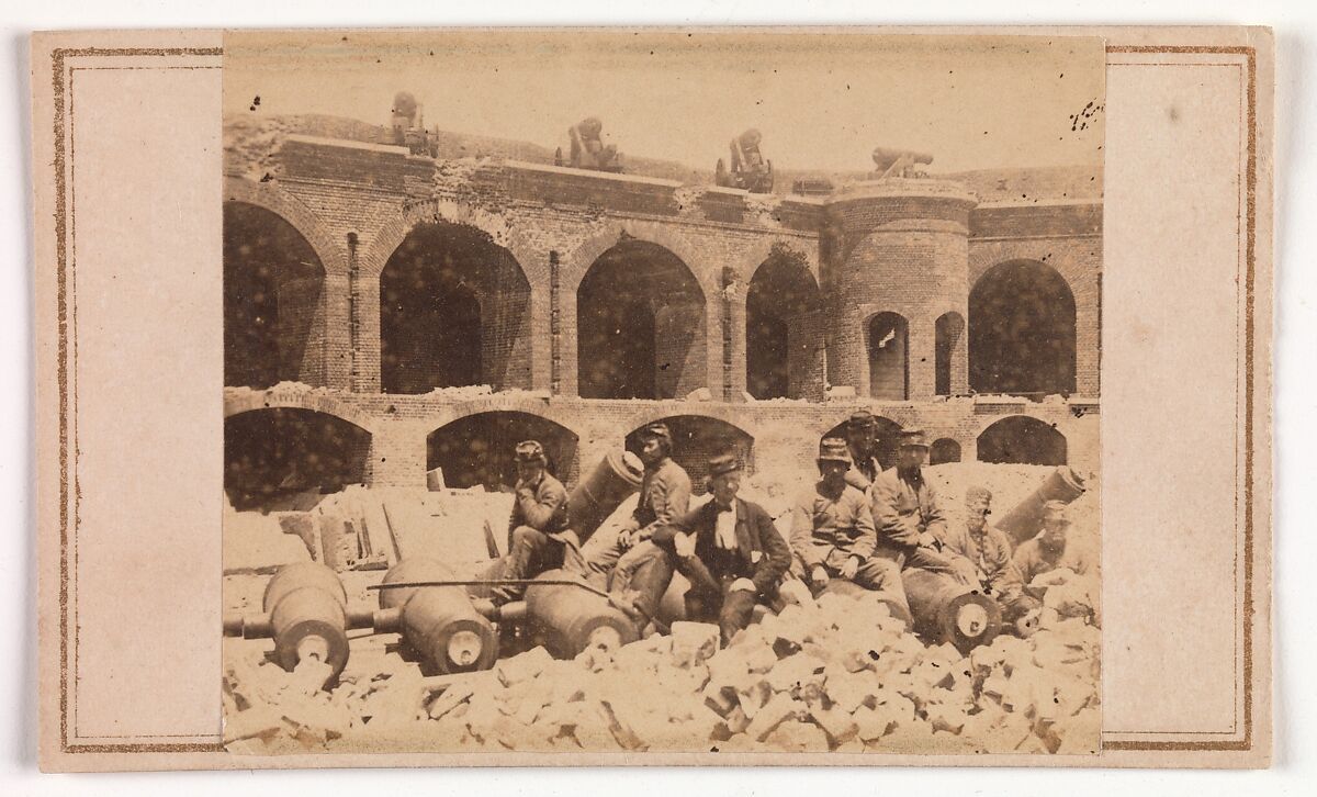 Salient with North-west Casemates, Fort Sumter, J. M. Osborn  American, Albumen silver print from glass negative