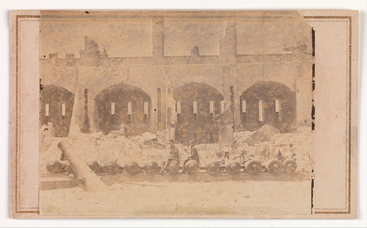 The Evacuation of Fort Sumter, April 1861, J. M. Osborn (American, active Charleston, South Carolina, 1850s–1860s), Albumen silver print from glass negative 