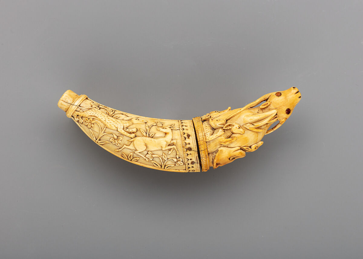 Priming Flask, Ivory, Indian