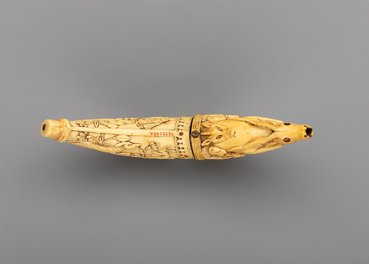 Priming Flask, Ivory, Indian