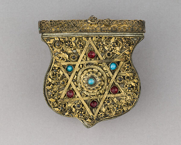 Patch Box, Silver, gold, turquoise, garnet?, Ottoman, Ottoman provinces, possibly Balkan 