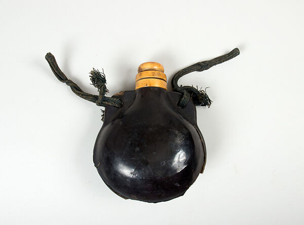 Powder Flask with Ivory Top with Wooden Measure Attached, Lacquer, ivory, wood, Chinese