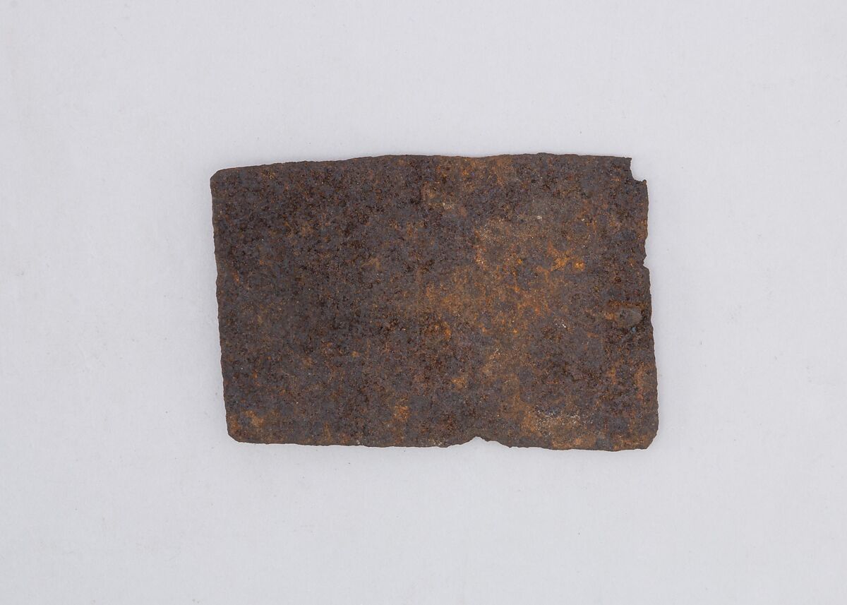 Six Brigandine Plates, Iron, copper alloy, textile, European