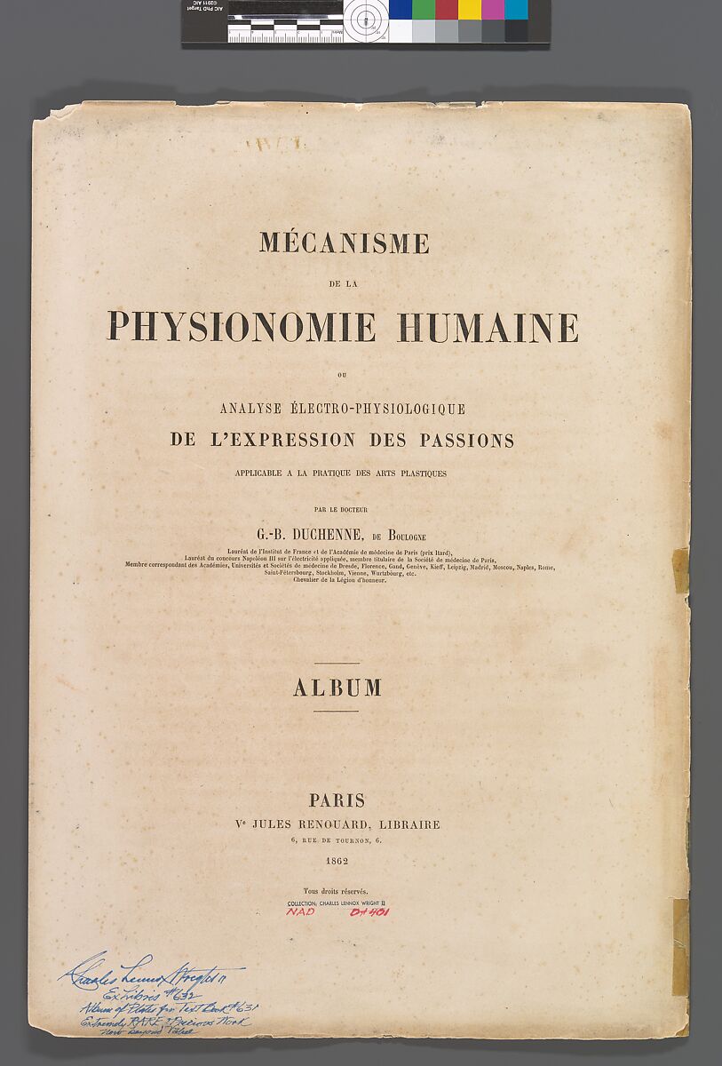 Mécanisme de la physionomie humaine ou Analyse électro-physiologique de l’expression des passions applicable à la pratique des arts plastiques, Guillaume-Benjamin-Amand Duchenne de Boulogne (French, 1806–1875), Albumen silver prints from glass negatives