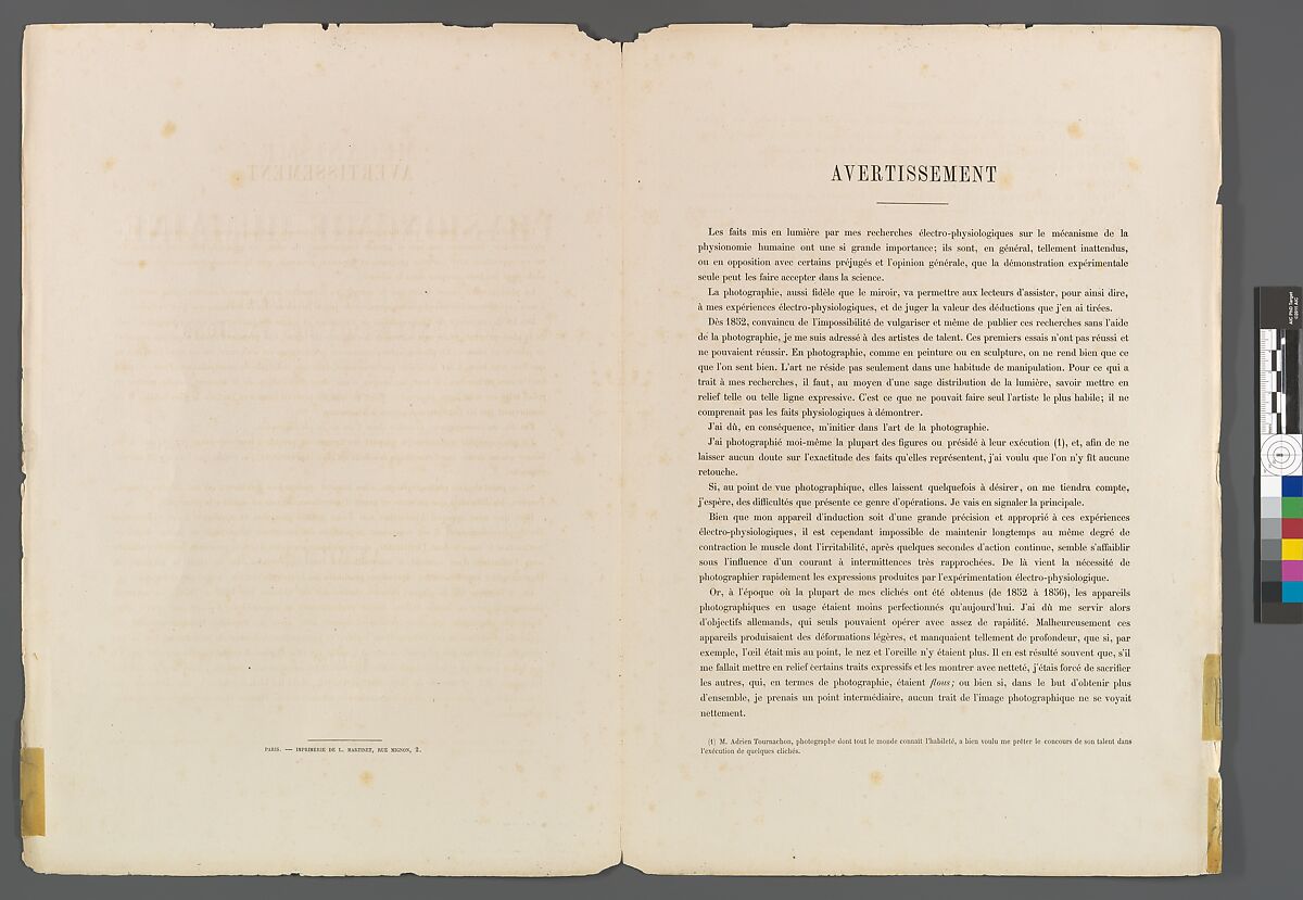 Mécanisme de la physionomie humaine ou Analyse électro-physiologique de l’expression des passions applicable à la pratique des arts plastiques, Guillaume-Benjamin-Amand Duchenne de Boulogne (French, 1806–1875), Albumen silver prints from glass negatives