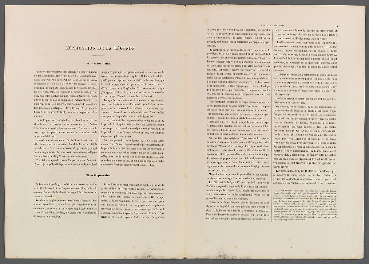 Mécanisme de la physionomie humaine ou Analyse électro-physiologique de l’expression des passions applicable à la pratique des arts plastiques, Guillaume-Benjamin-Amand Duchenne de Boulogne (French, 1806–1875), Albumen silver prints from glass negatives