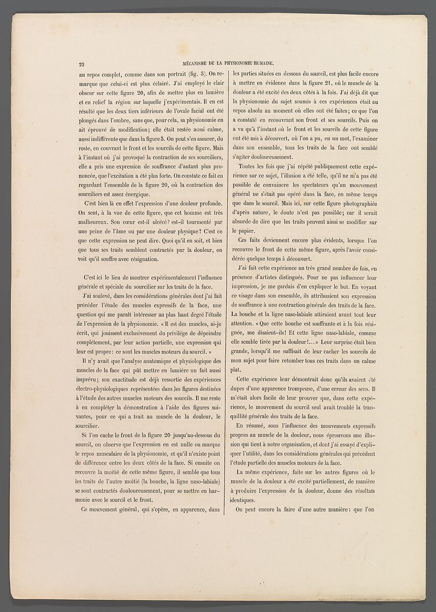 Mécanisme de la physionomie humaine ou Analyse électro-physiologique de l’expression des passions applicable à la pratique des arts plastiques, Guillaume-Benjamin-Amand Duchenne de Boulogne (French, 1806–1875), Albumen silver prints from glass negatives