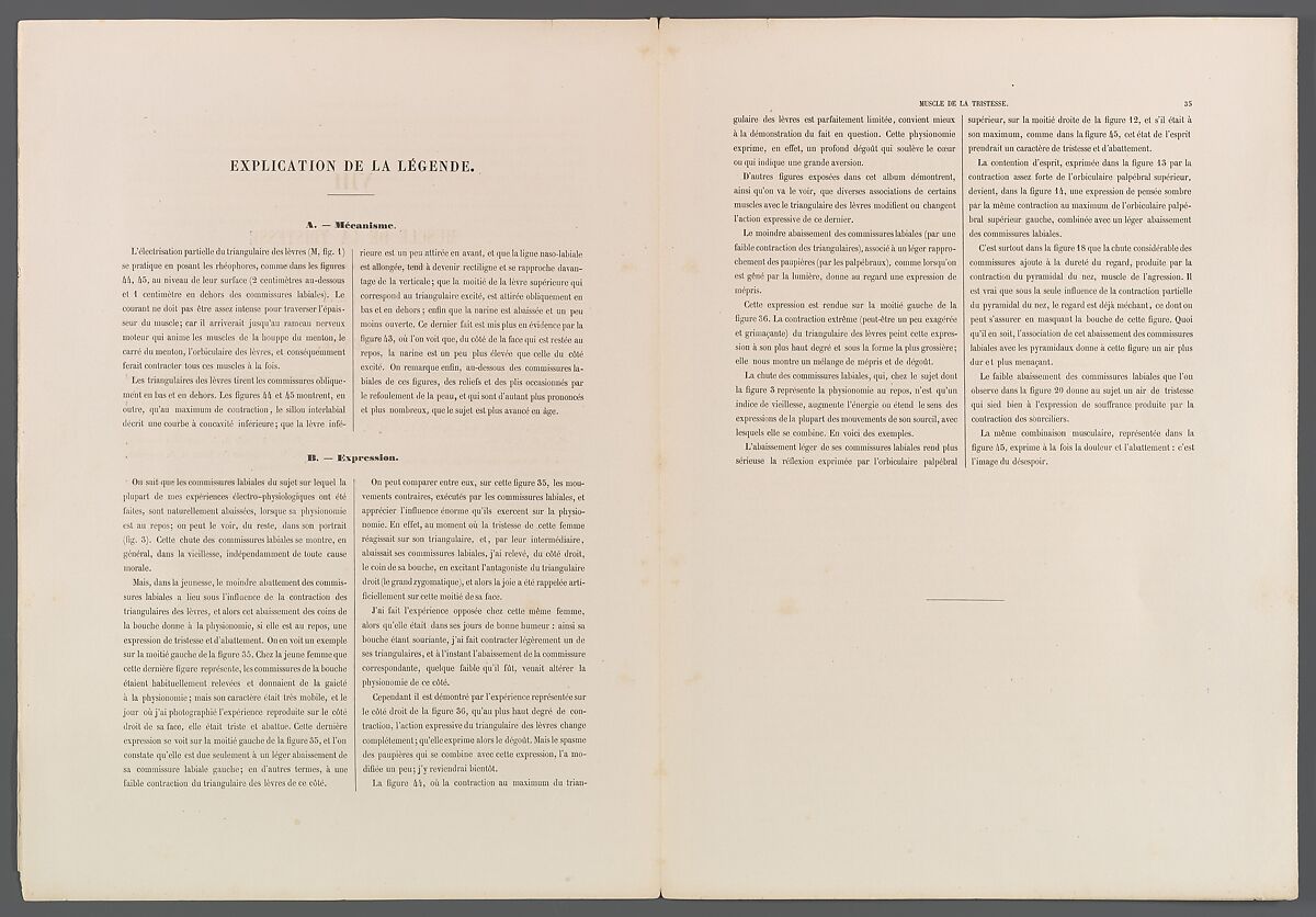 Mécanisme de la physionomie humaine ou Analyse électro-physiologique de l’expression des passions applicable à la pratique des arts plastiques, Guillaume-Benjamin-Amand Duchenne de Boulogne (French, 1806–1875), Albumen silver prints from glass negatives