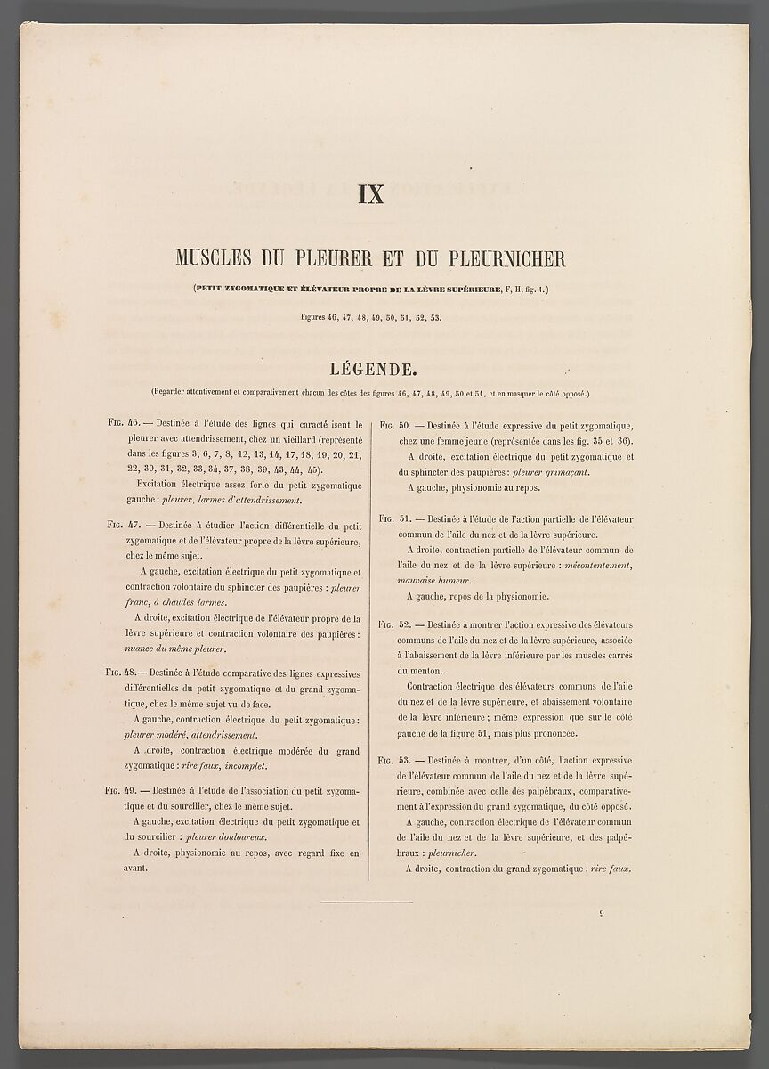 Mécanisme de la physionomie humaine ou Analyse électro-physiologique de l’expression des passions applicable à la pratique des arts plastiques, Guillaume-Benjamin-Amand Duchenne de Boulogne (French, 1806–1875), Albumen silver prints from glass negatives