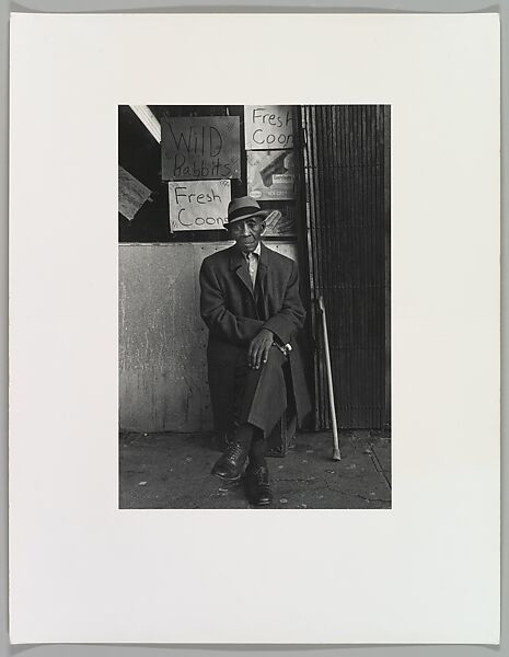[Man at 116th Street and Lenox Avenue], Dawoud Bey (American, born New York, 1953), Gelatin silver print 