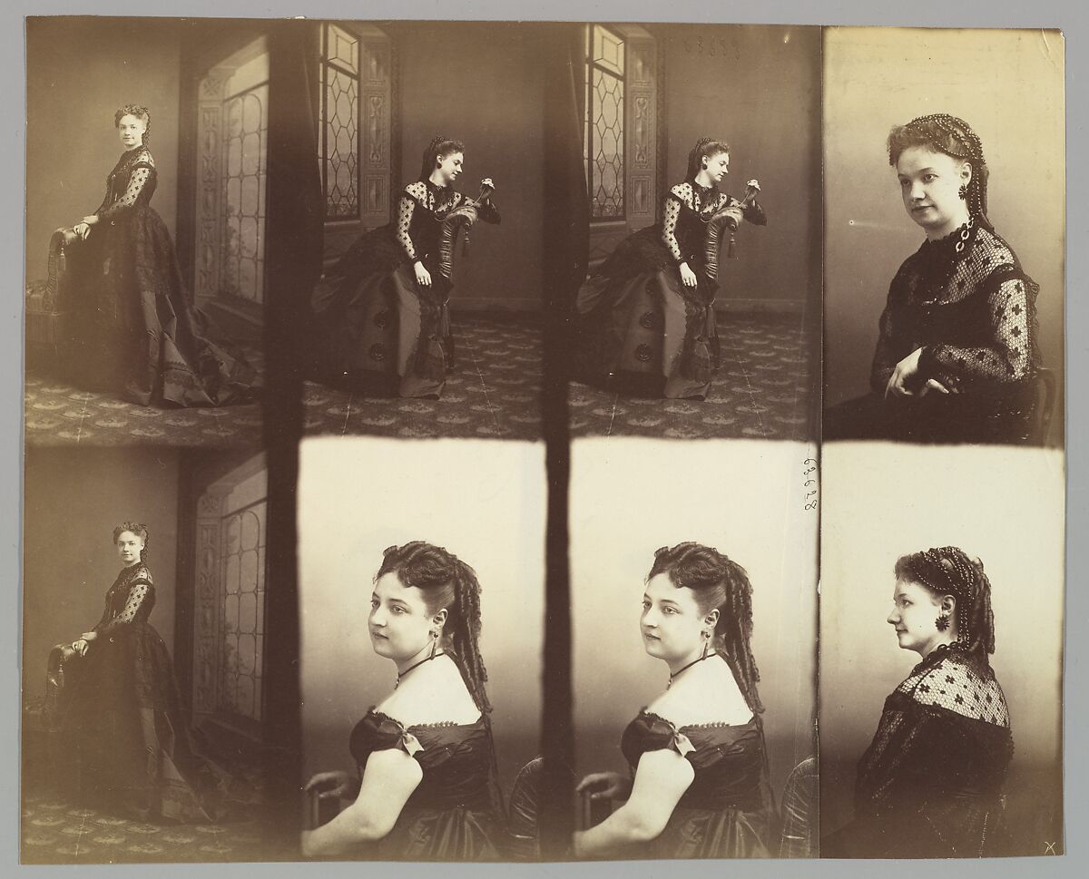 Amélie and Elise Gitteri, André-Adolphe-Eugène Disdéri (French, Paris 1819–1889 Paris), Albumen silver print from glass negative 
