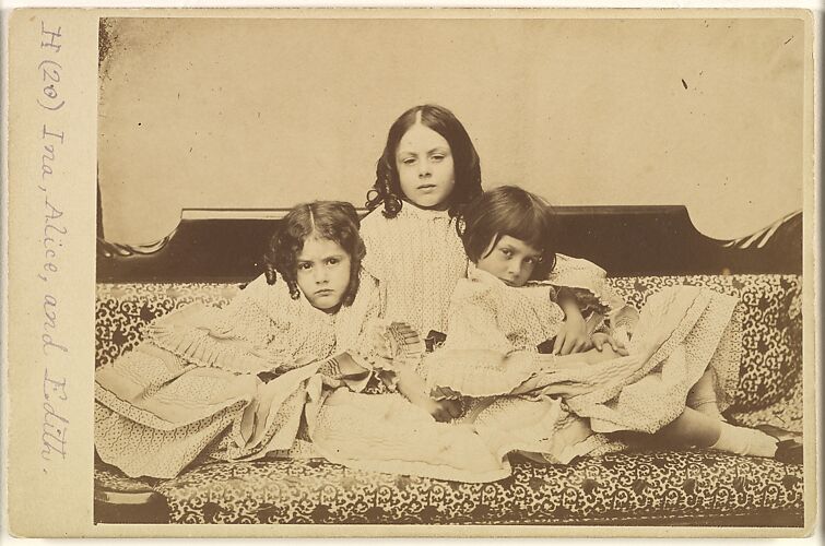 Edith, Ina and Alice Liddell on a Sofa