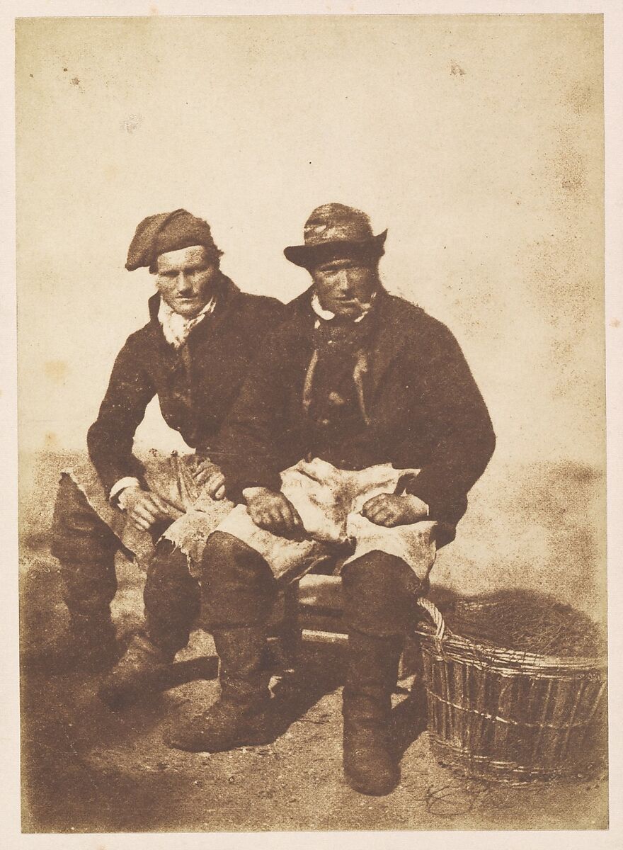 David Young and Unknown Man, Newhaven, Hill and Adamson (British, active 1843–1848), Salted paper print from paper negative 